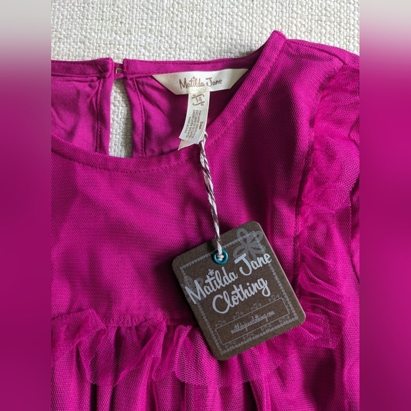 Matilda Jane Moments with You Twinkling Stars Tulle Dress Girls 14 Pink Holiday - Picture 4 of 6